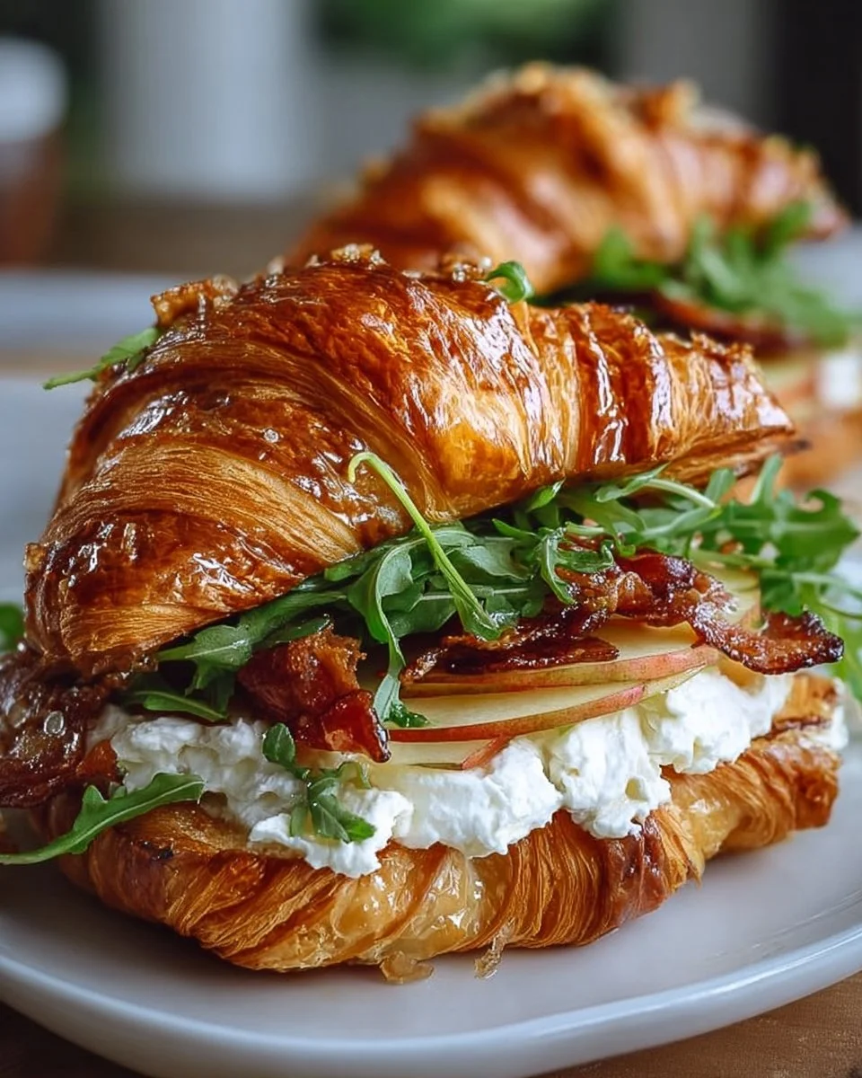 Apple &amp; Goat Cheese Croissant Sandwich: A Tasty Delight!