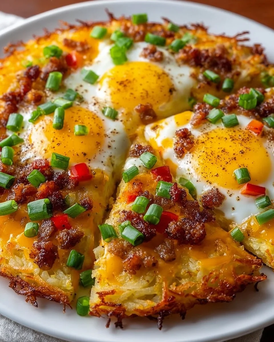 Breakfast Pizza Hash Brown Crust