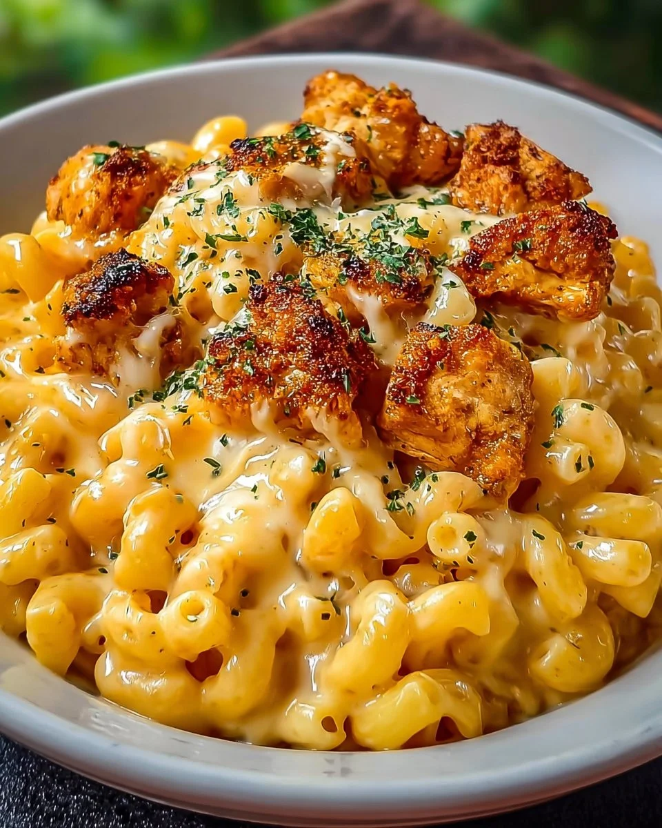 Creamy Honey Pepper Chicken Mac and Cheese Delight