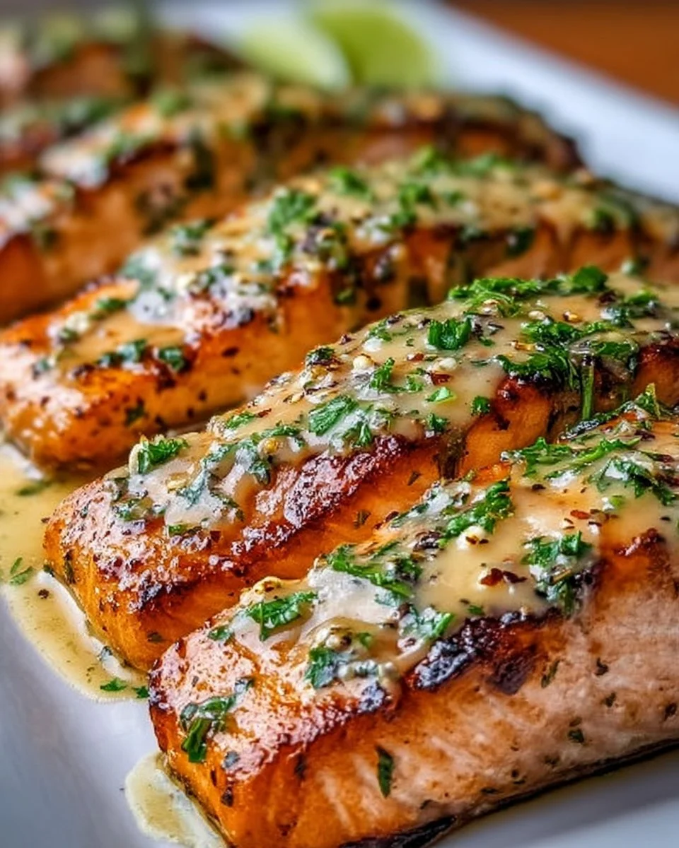 Honey-Lime Garlic Butter Baked Salmon