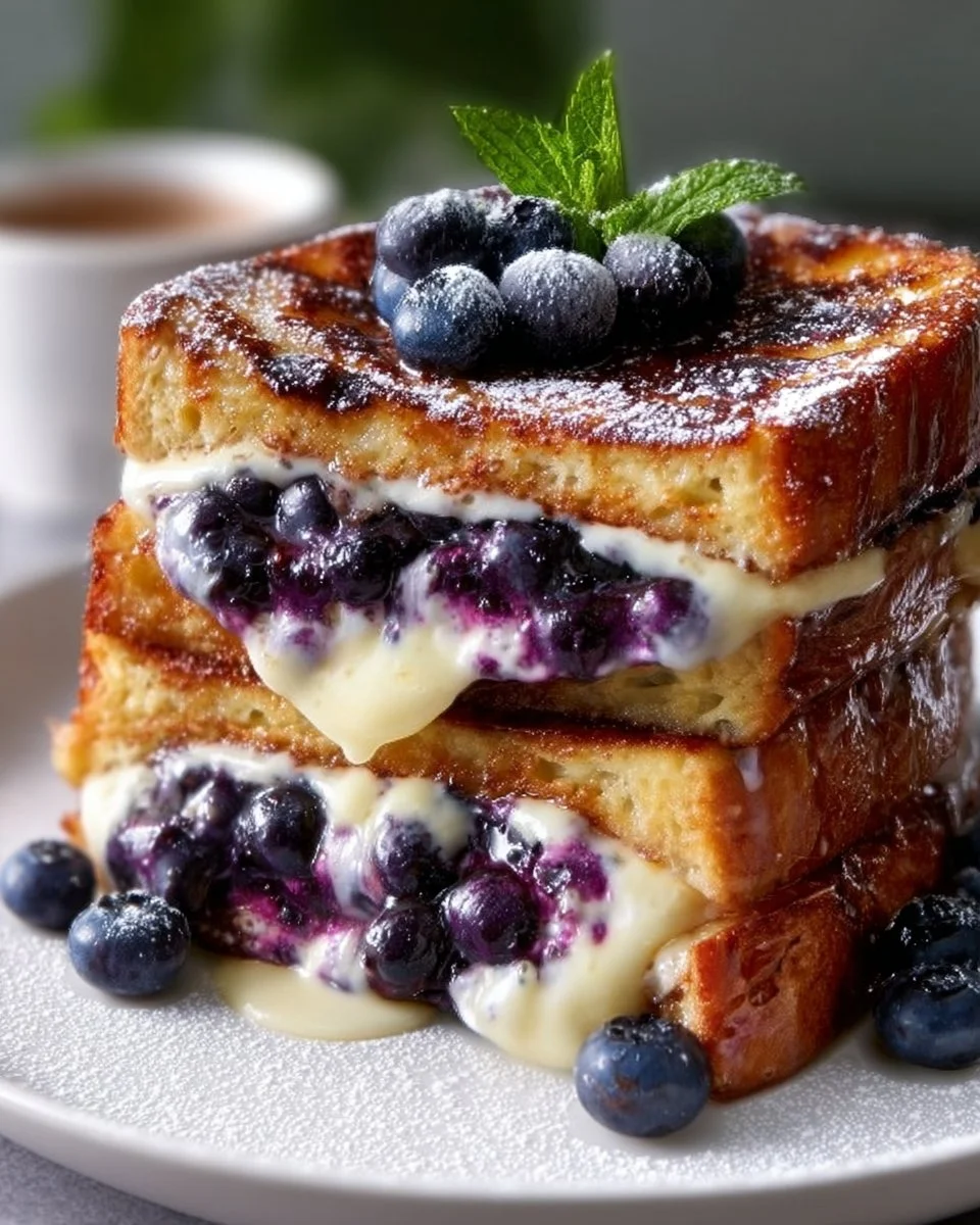 How to Make Blueberry Cheesecake Stuffed French Toast at Home