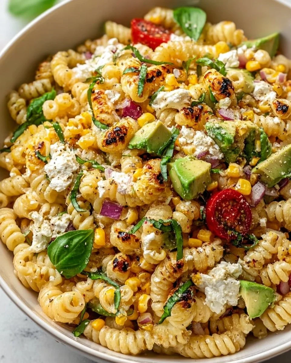 Juicy Street Corn Pasta Salad