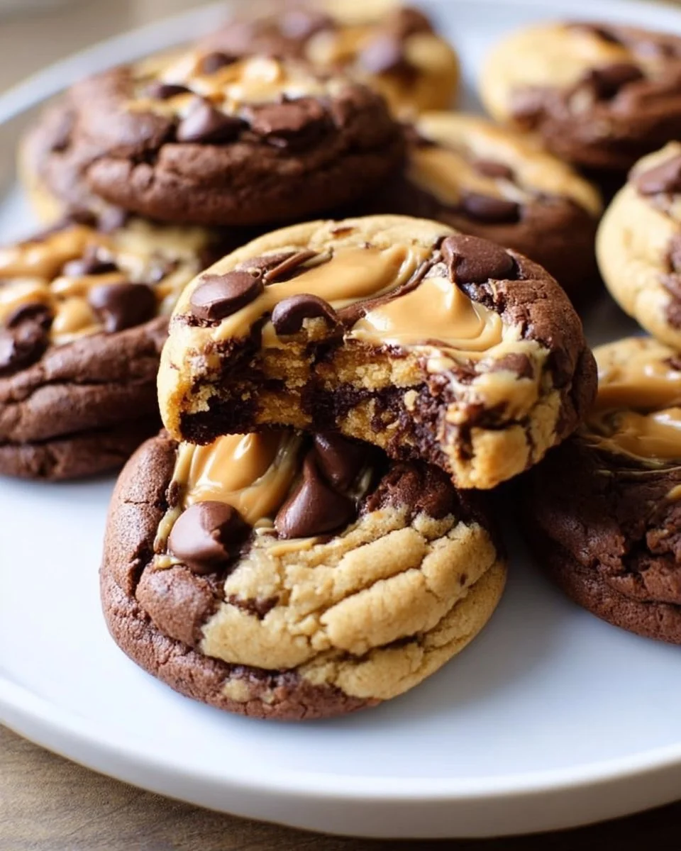 Peanut Butter Brownie Swirl Cookies