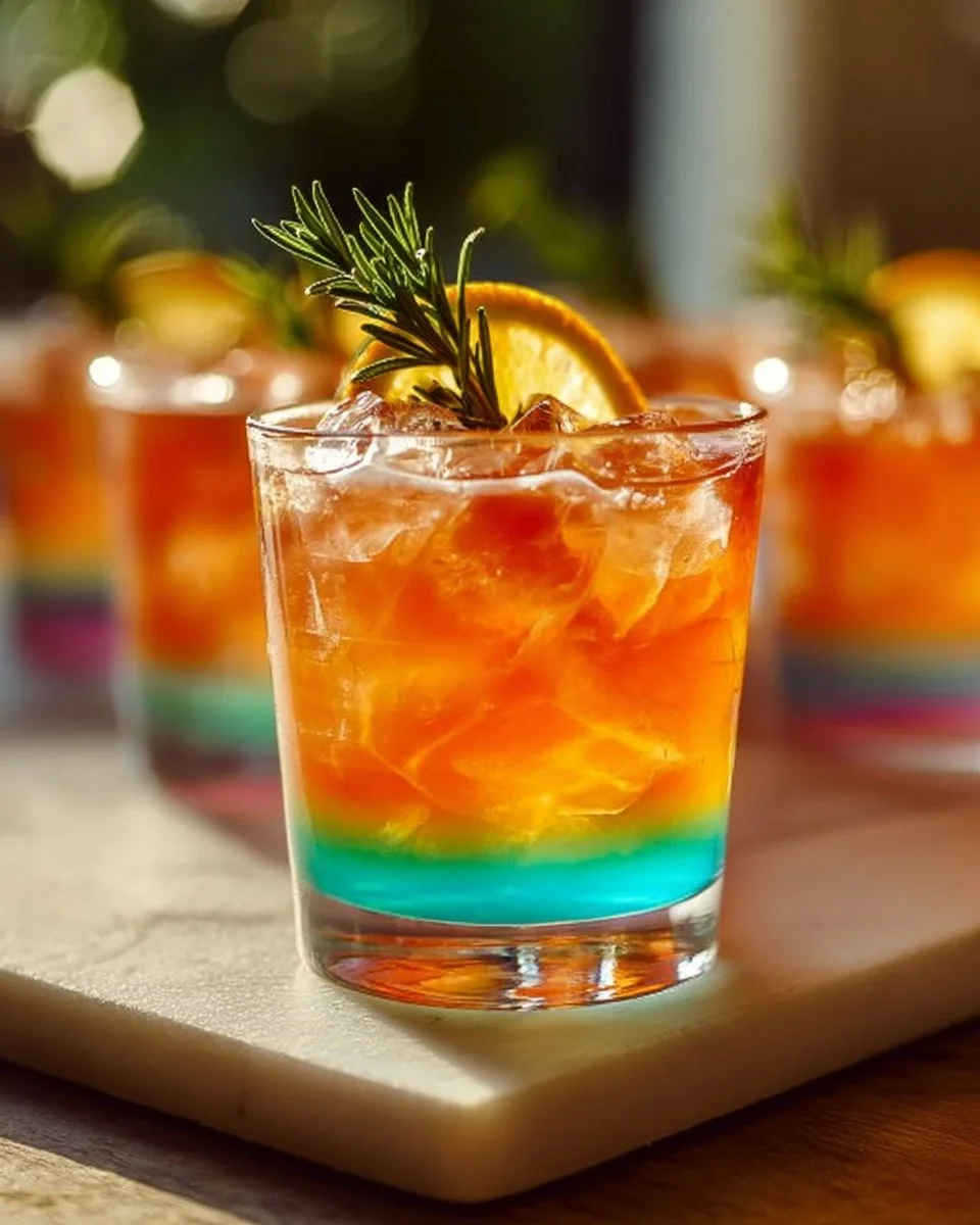 Colorful cocktail recipes featured by An-g Cunningham showcasing shot recipes and drinks.