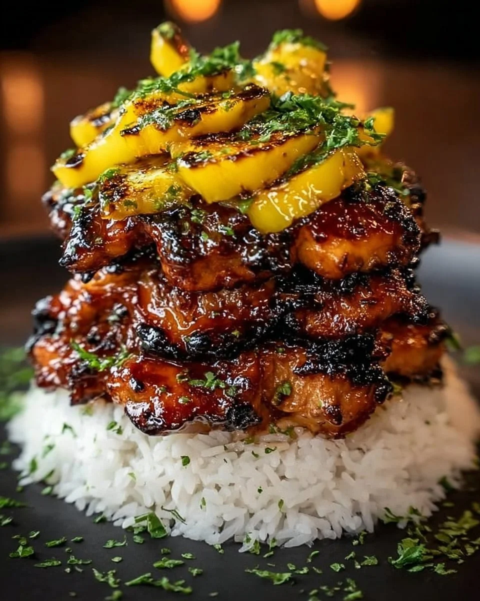 Savory Hawaiian Huli Huli Chicken Stack That’s Simply Irresistible