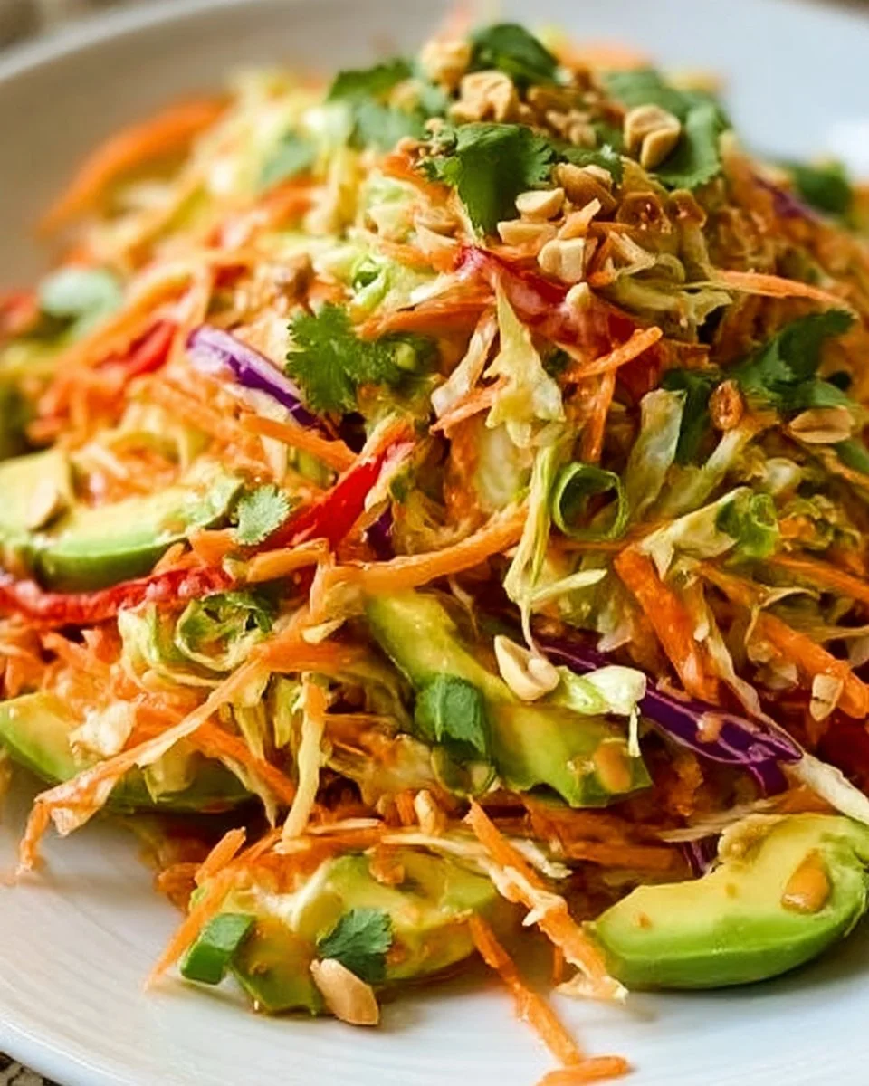 Shredded Thai Salad with Avocado