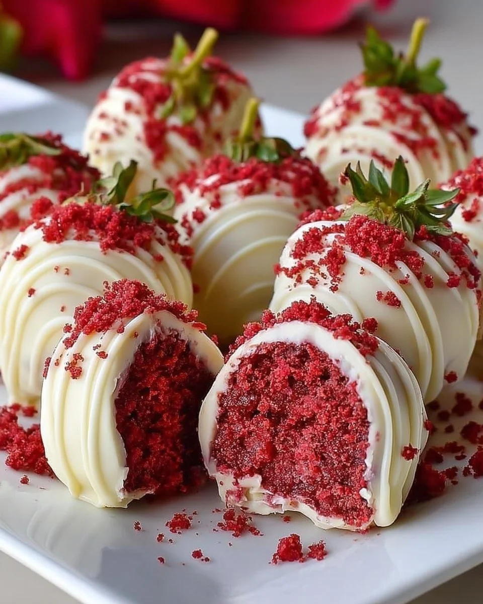 Strawberry Velvet Cheesecake Truffle Bites