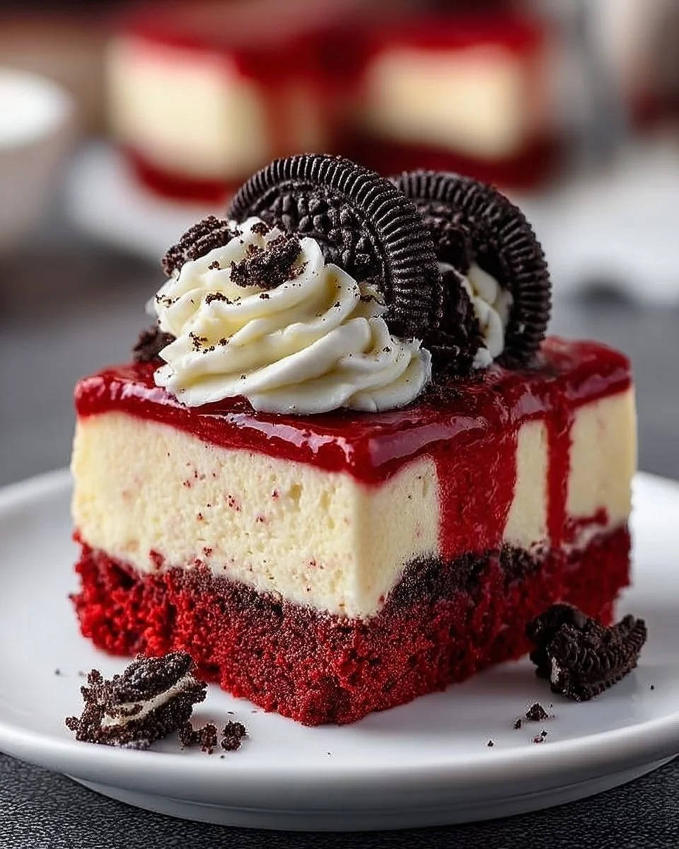 The Best Red Velvet Oreo Cheesecake