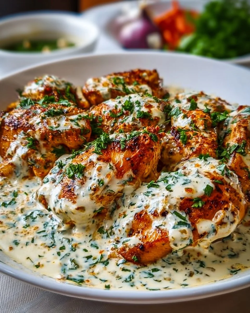 Turkish Chicken with Creamy White Sauce: A Flavor Delight!