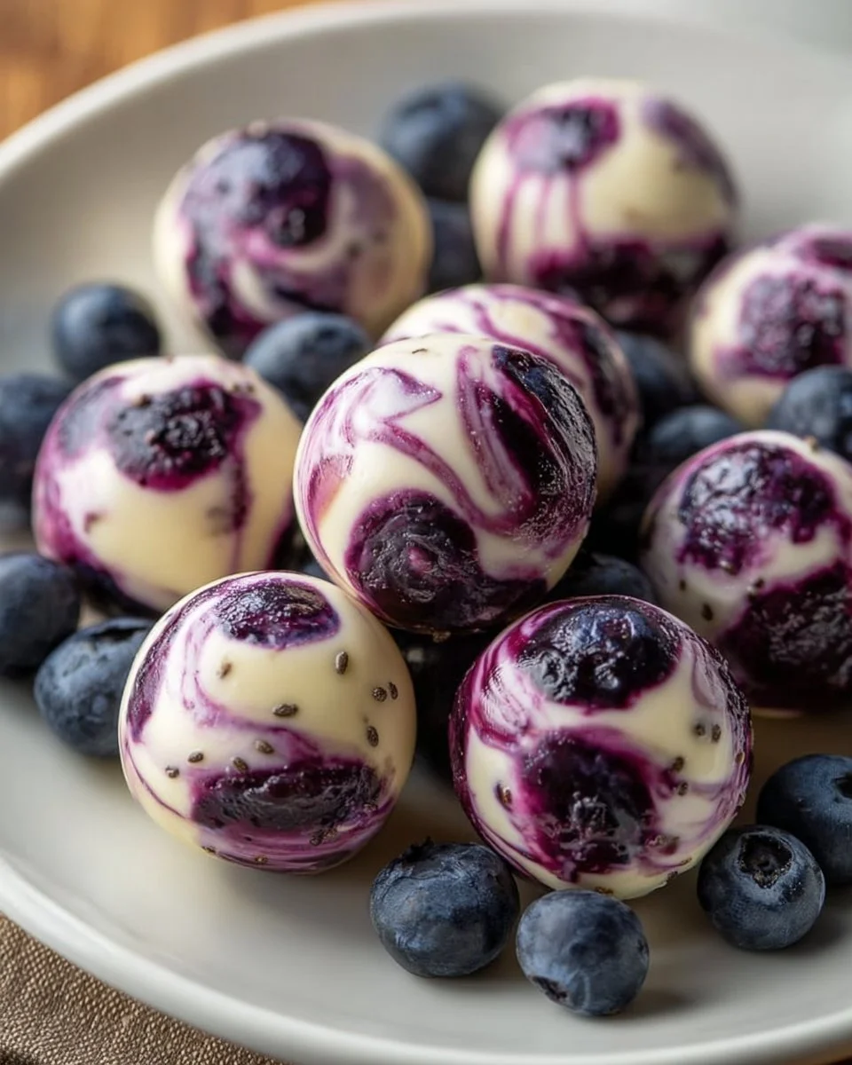 Blueberry Greek Yogurt Bites | Healthy Morning Bites Snack