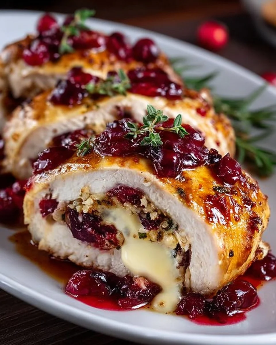 Cranberry Brie Stuffed Chicken