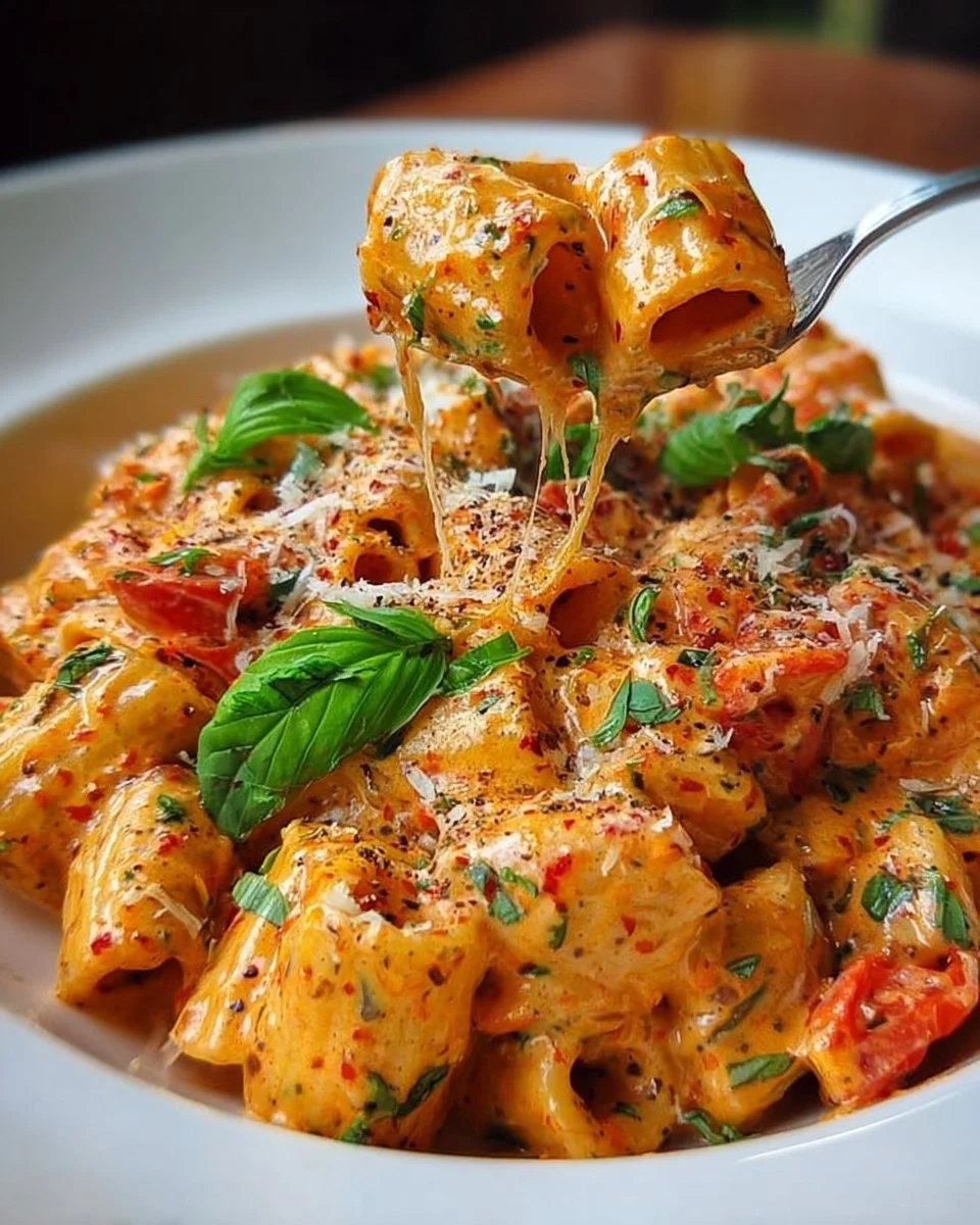 Cremige Tomaten-Knoblauch-Pasta