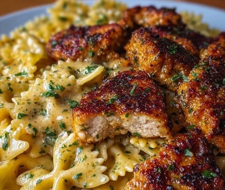 Dreamy Garlic Butter Chicken and Bowtie Pasta