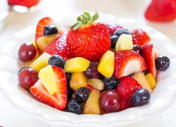 Fruit Salad with Vanilla Pudding