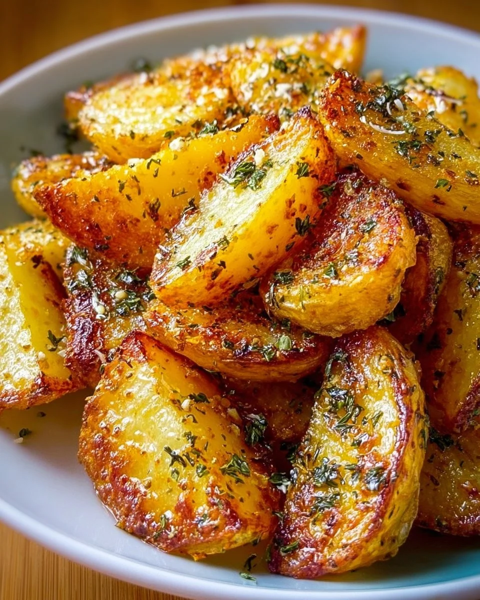 Garlic Crispy Greek Lemon Potatoes