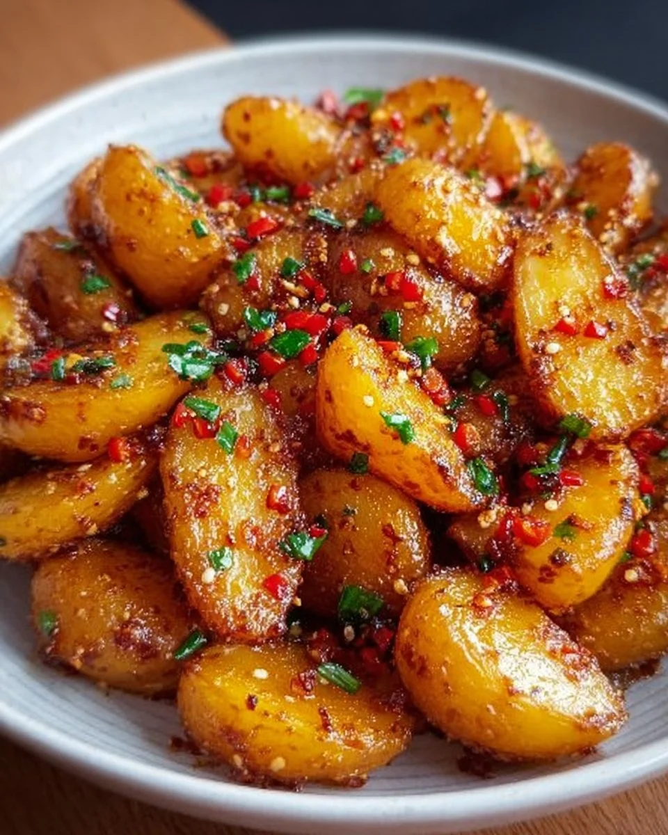 Knusprige Honig-Chili-Kartoffeln