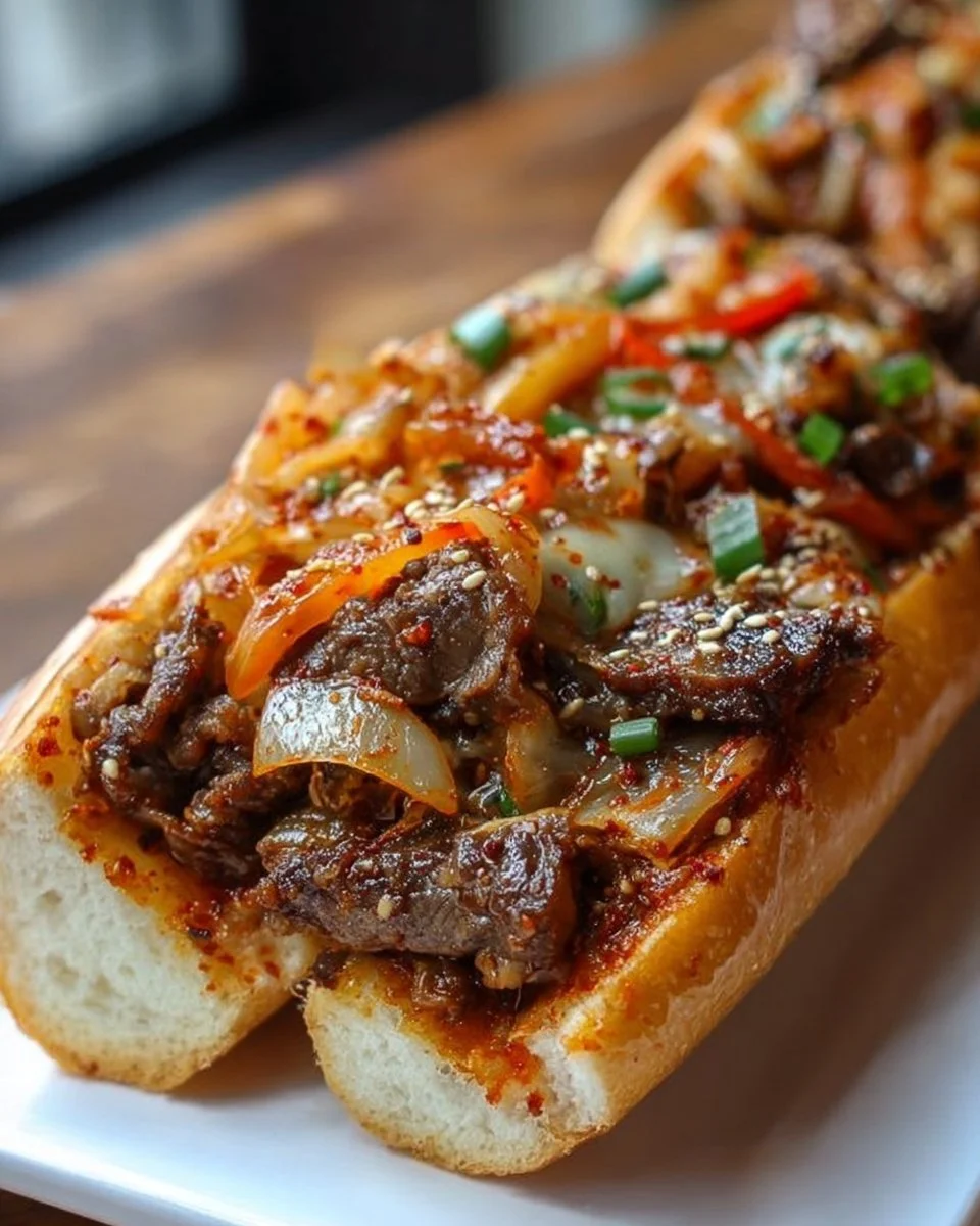 Korean-Inspired Kimchi Bulgogi Cheesesteak