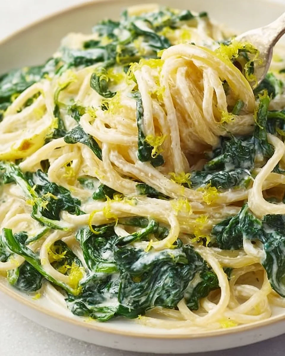 Lemon Ricotta Pasta &amp; Spinach