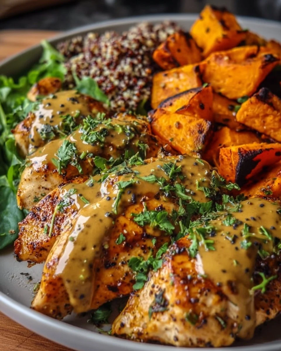 Maple Dijon Chicken &amp; Sweet Potato Bowls That Comfort Your Soul