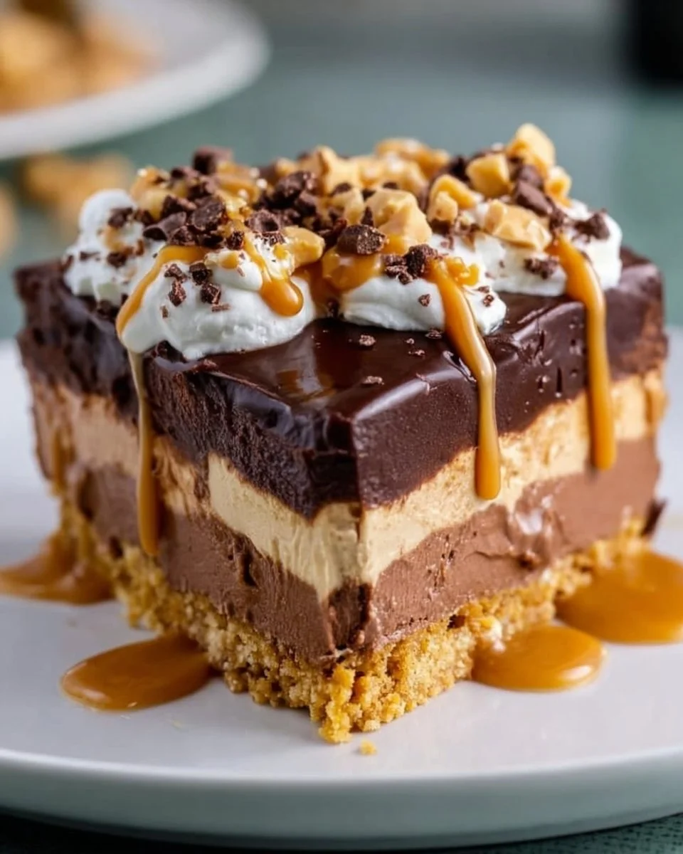 No-Bake Peanut Butter Chocolate Mousse Dessert