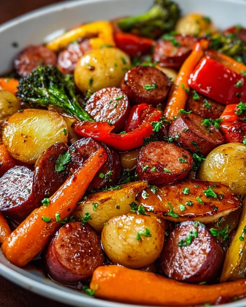 One-Pan Honey Garlic Kielbasa & Veggies: Easy Family Delight