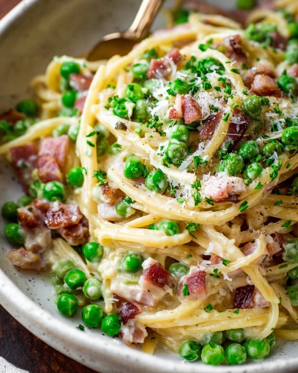 Pancetta and Pea Pasta