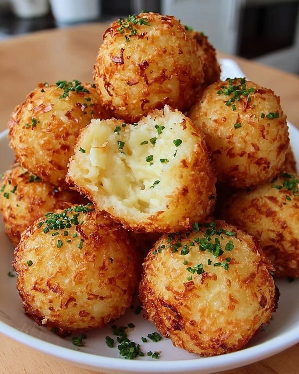 Pin by Josephine O. Ande? on Interesting food recipes | Cheesy mashed potato balls, Potato balls recipe, Stuffed potato balls