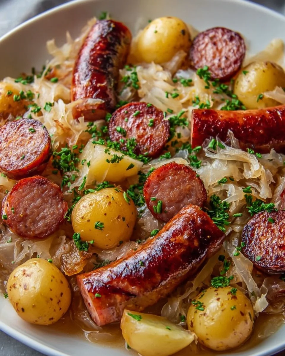 Sausage with Potatoes and Cabbage