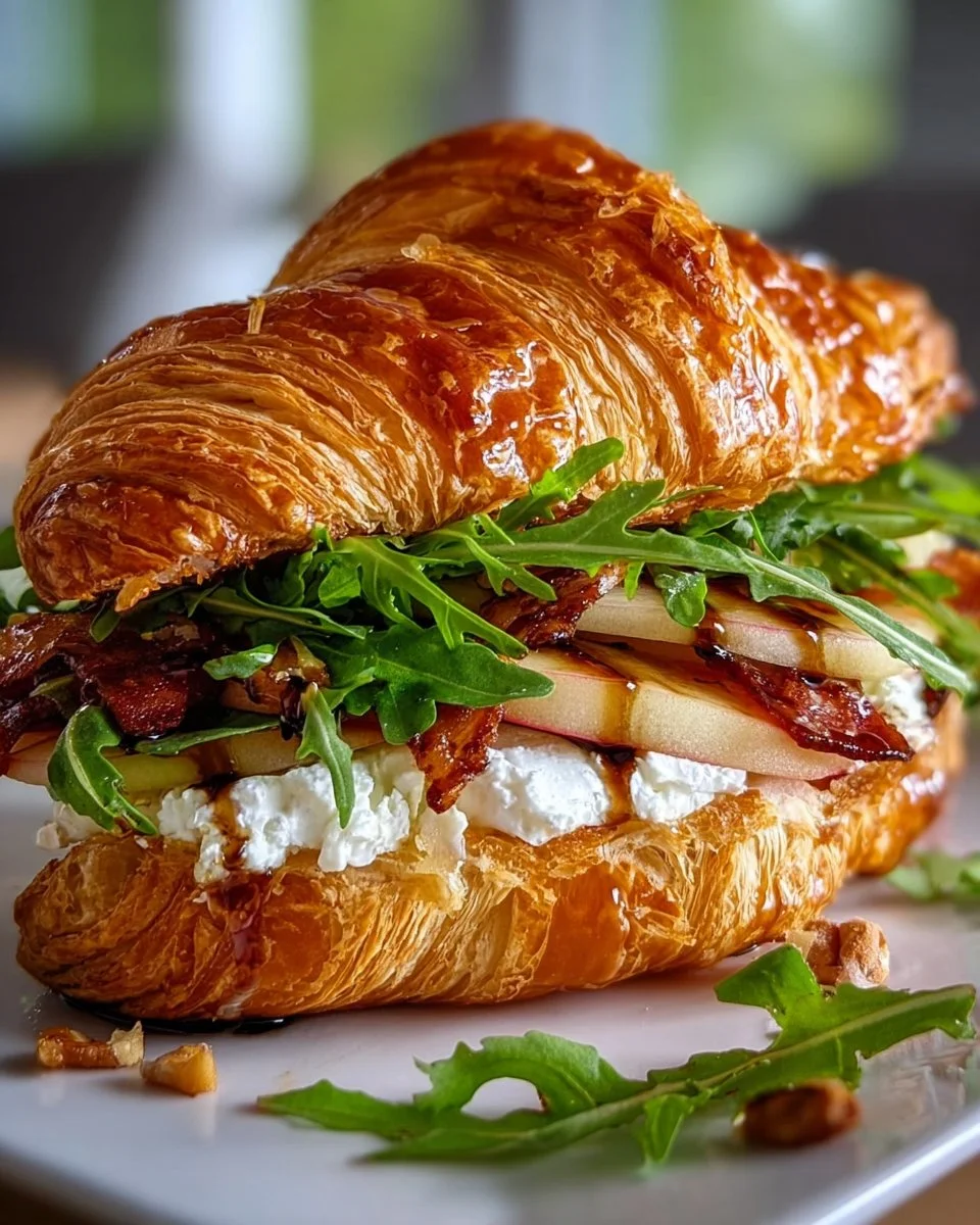 Apple &amp; Goat Cheese Croissant Sandwich