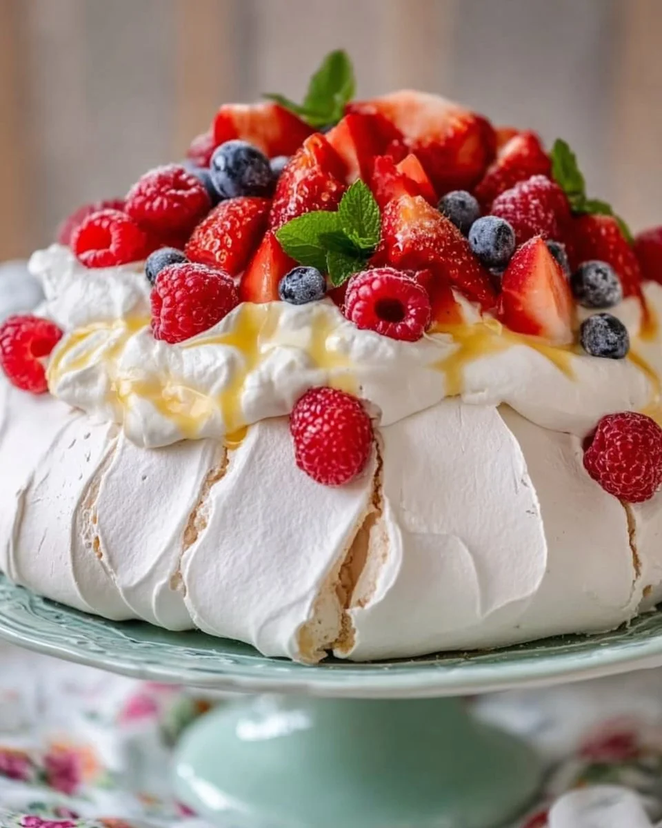 Berry &amp; Lemon Pavlova Recipe (video)