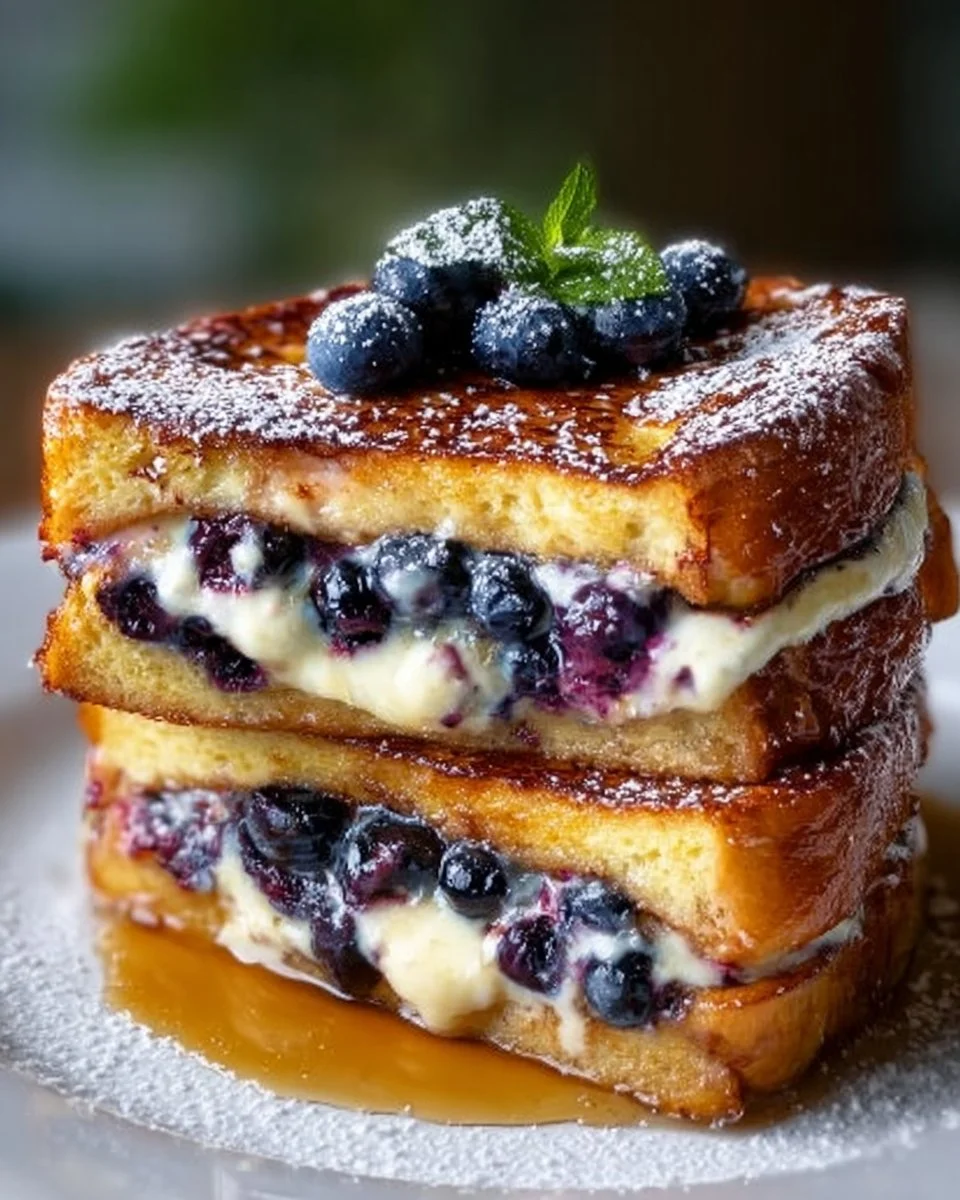 Blueberry Cheesecake Stuffed French Toast