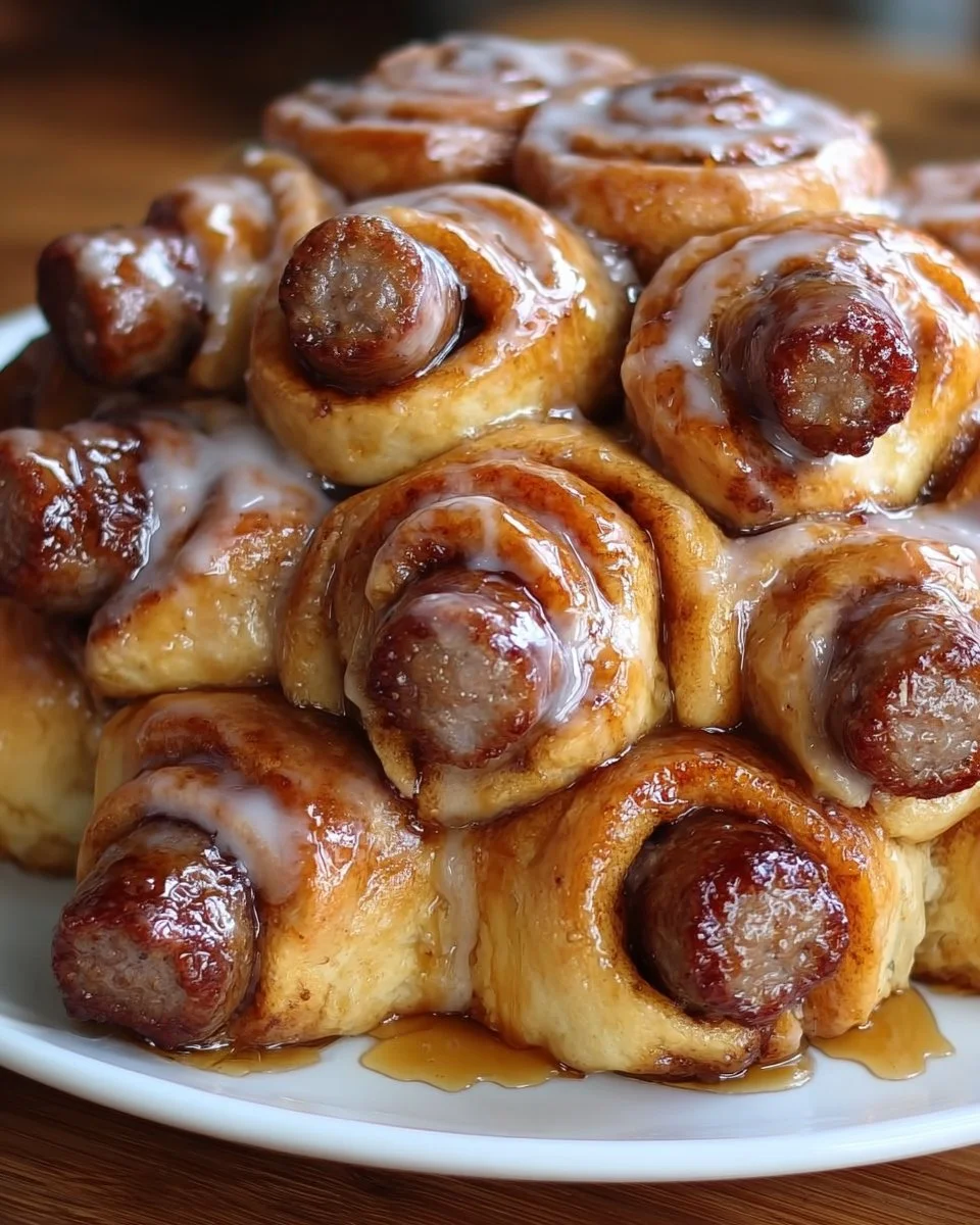 Breakfast Pigs in Cinnamon Rolls