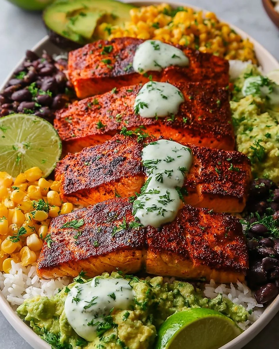 Cajun Salmon Avocado Lime