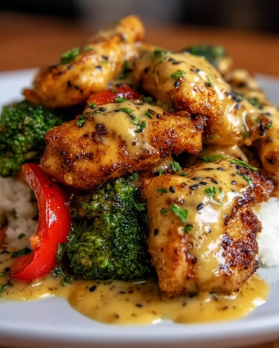 Delicious Chicken and Broccoli Stir-Fry served in a bowl with colorful vegetables
