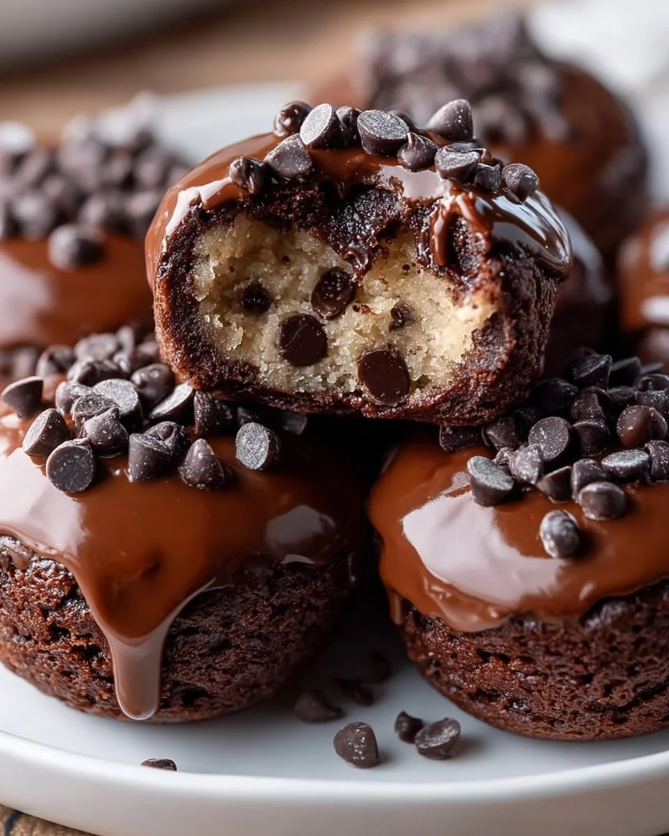 Chocolate Chip Cookie Dough Brownie Bites