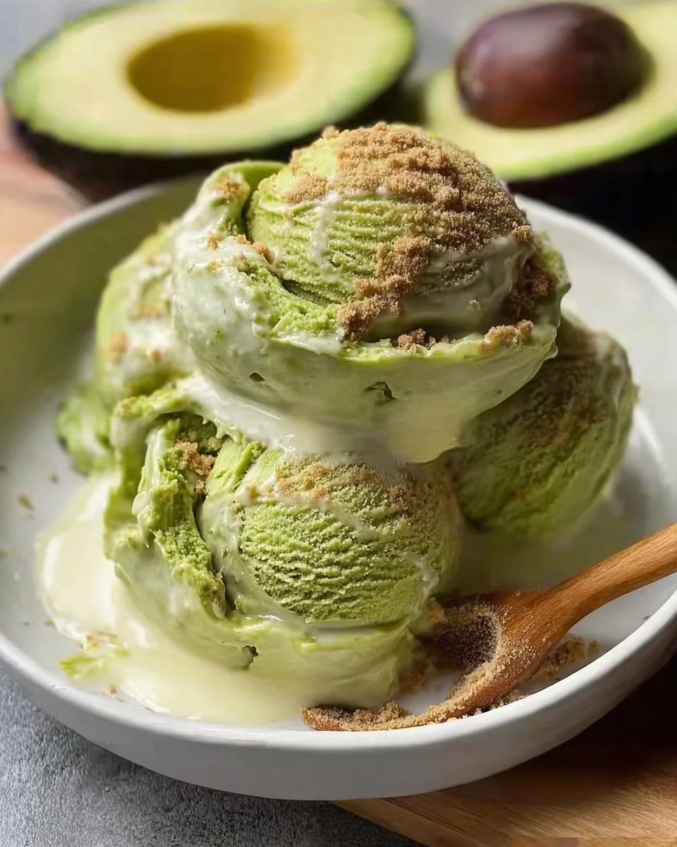 Creamy Avocado Graham Ice Cream