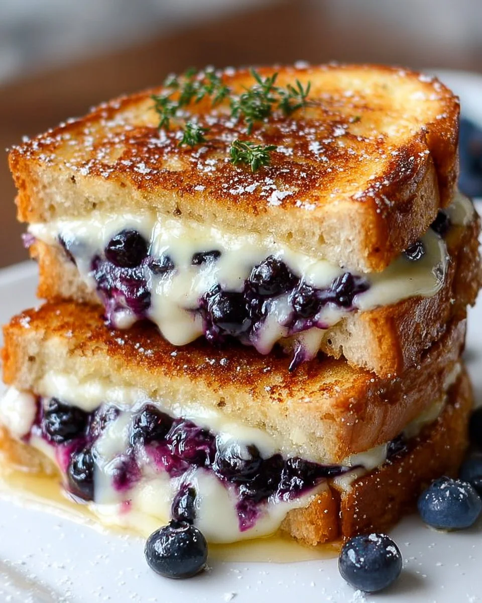 Crispy Blueberry Grilled Cheese