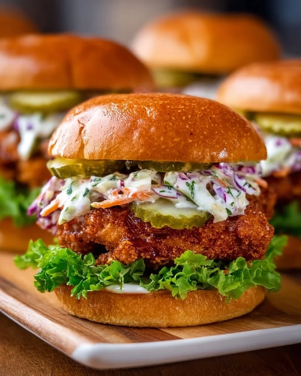 Crispy Chicken Sandwich with Pickled Slaw