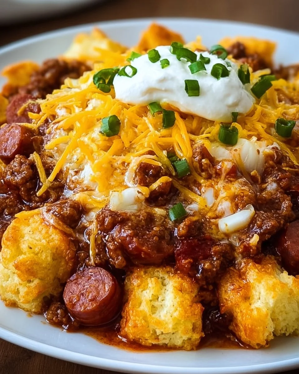 Crock-Pot Chili Dog Casserole