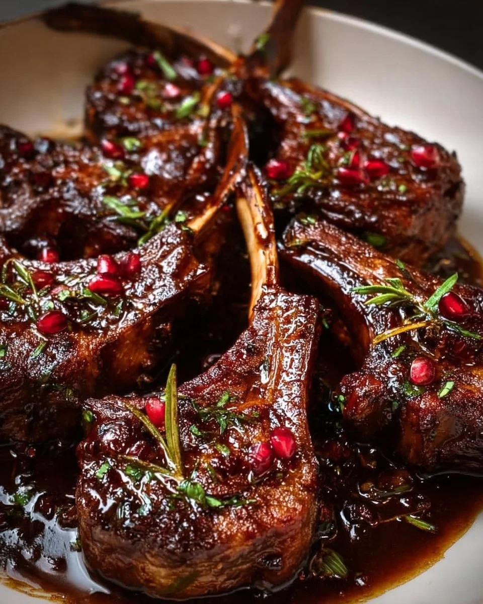 Fancy Pomegranate Lamb Chops
