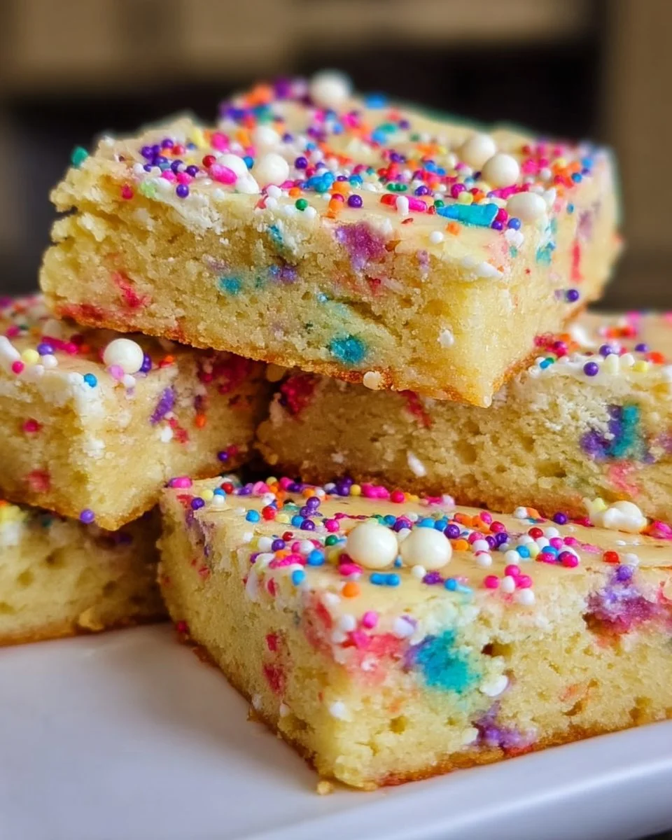 Funfetti Cake Mix Cookie Bars