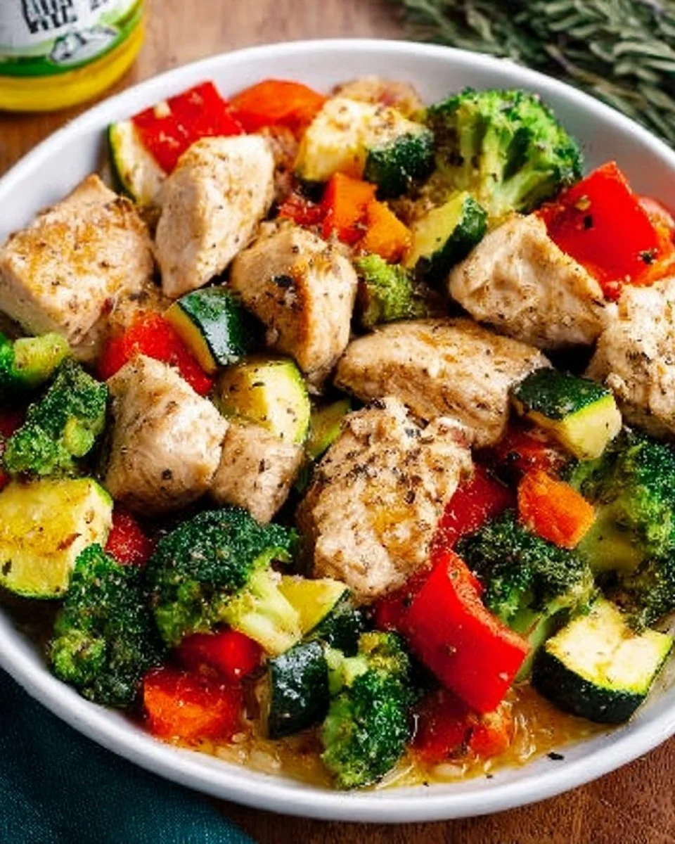 Garlic Butter Chicken and Veggies Skillet