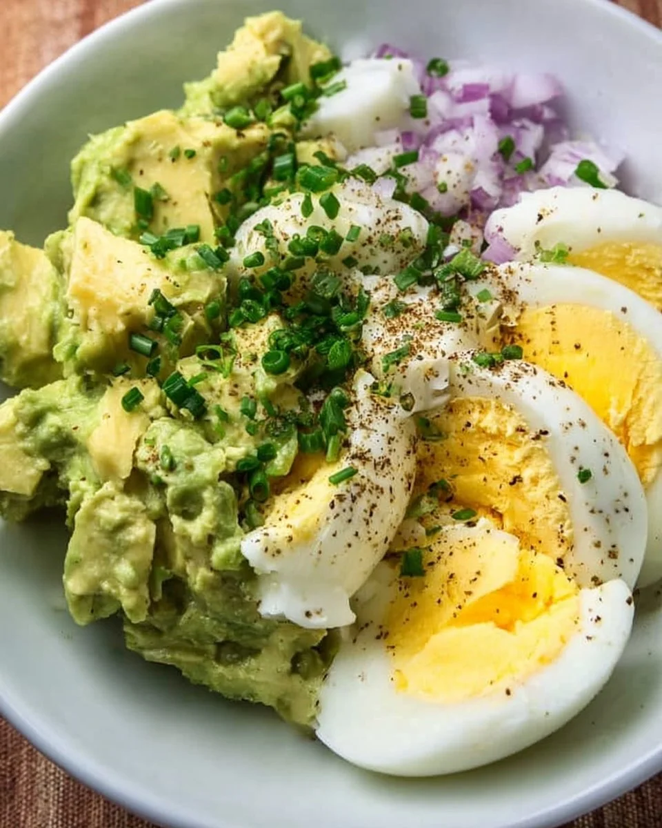 High Protein Avocado Egg Salad (no mayo!)