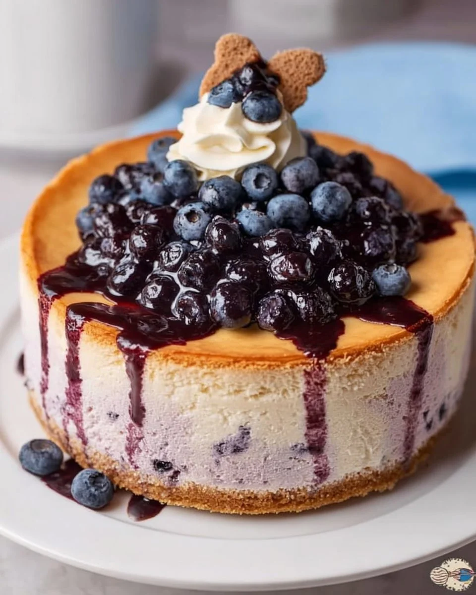 Ricotta Blueberry Cheesecake Recipe (video)