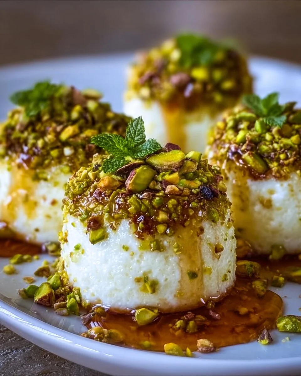 Ricotta Pistachio Honey Bites