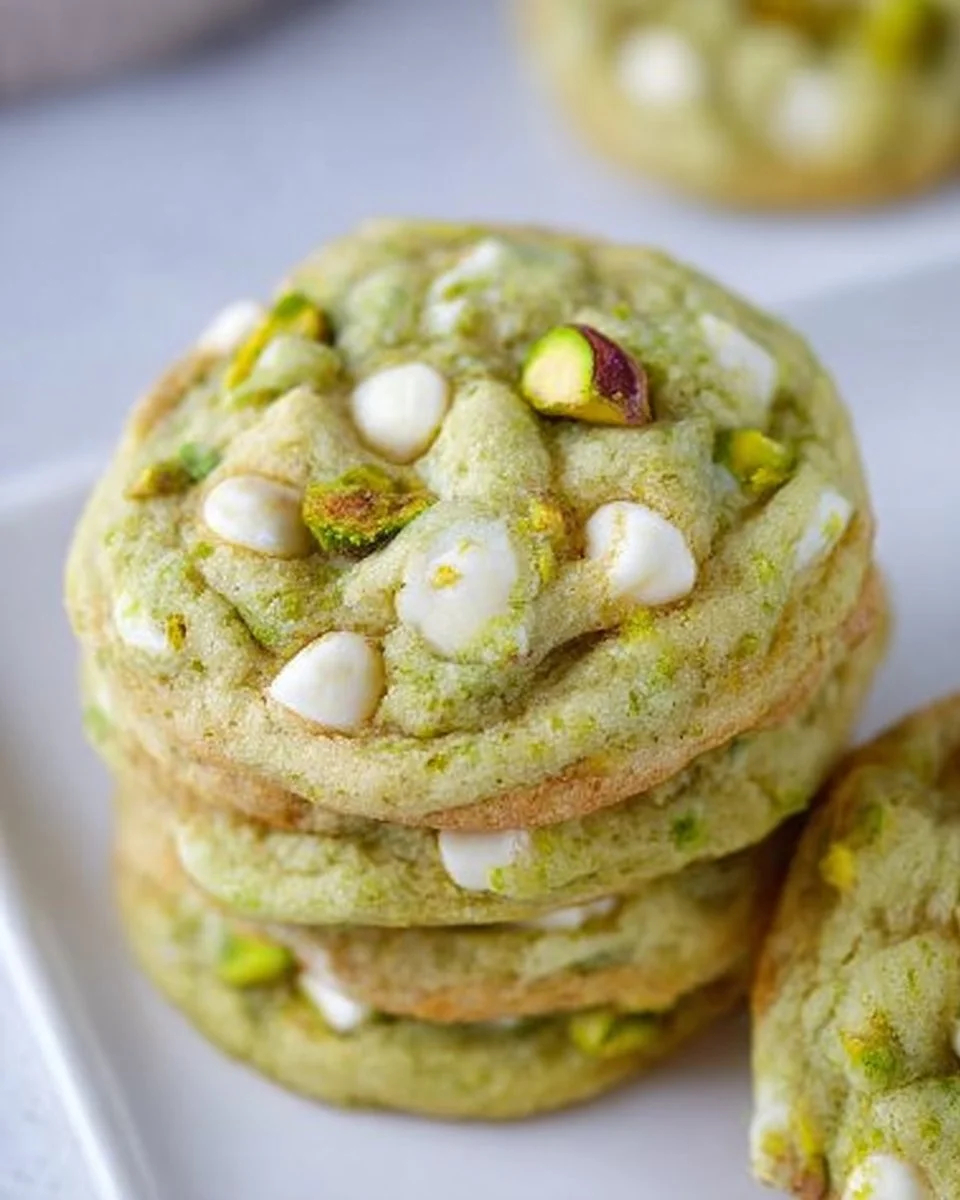 Soft and Chewy Pistachio Pudding Cookies