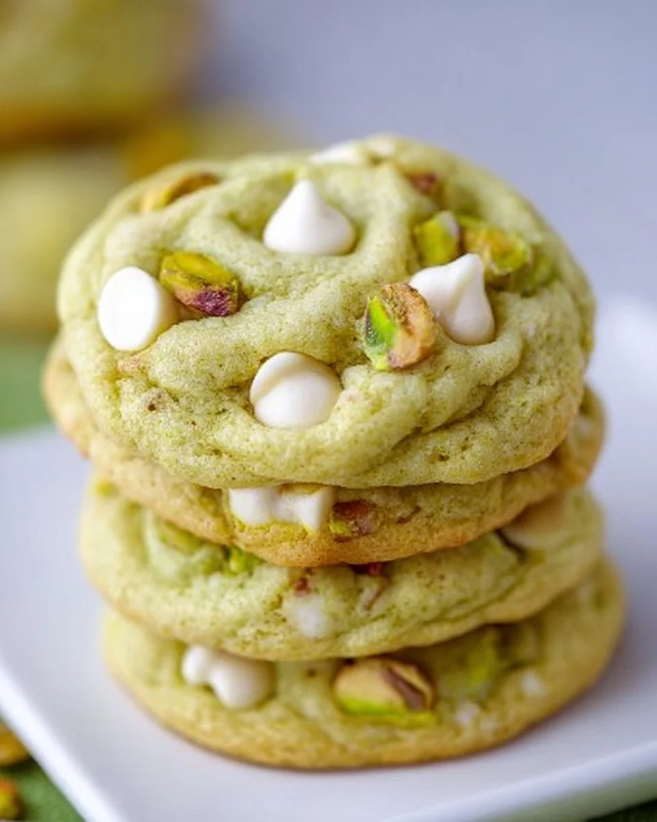 Soft and Chewy Pistachio Pudding Cookies