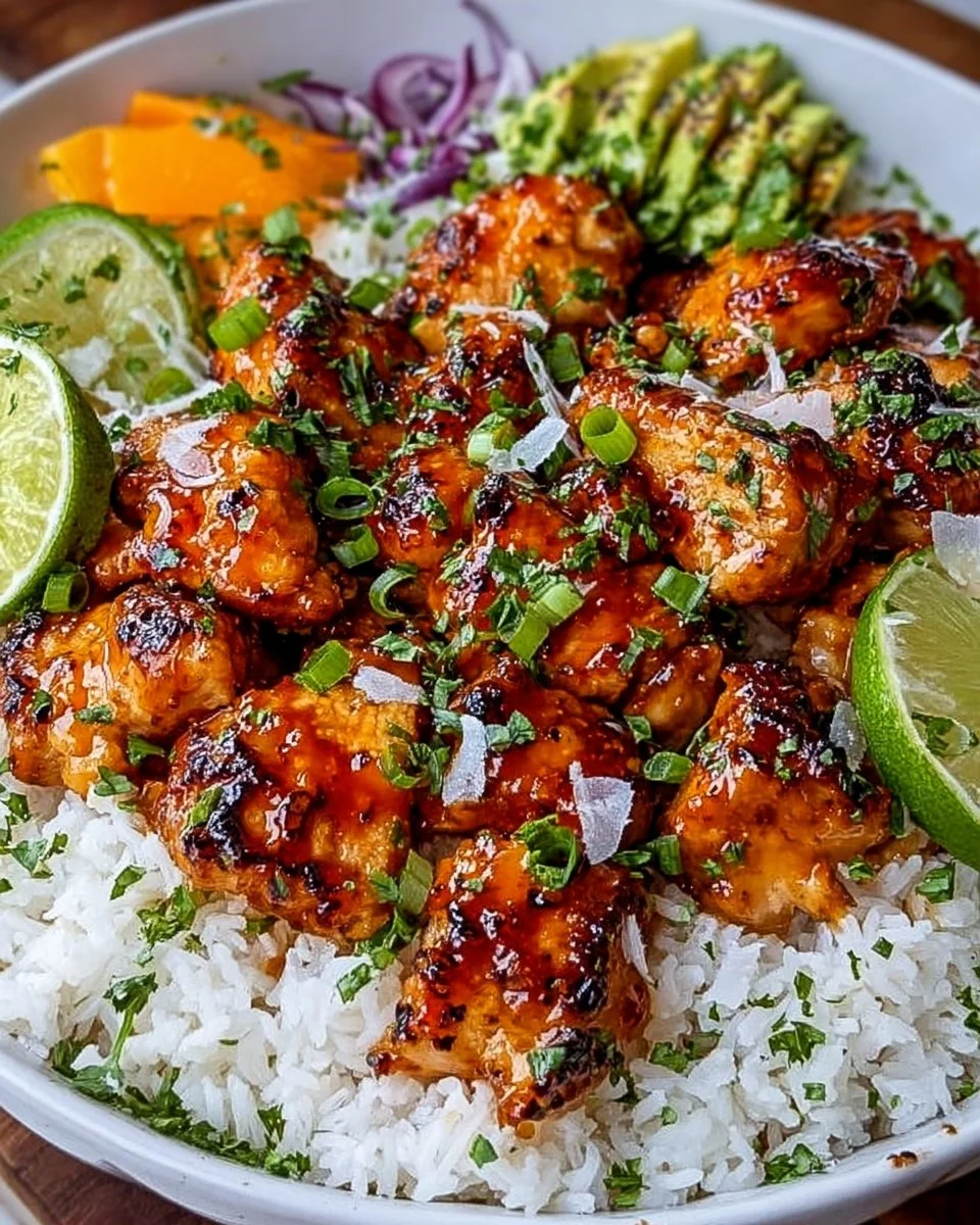 Spicy Maple Chicken and Coconut Rice