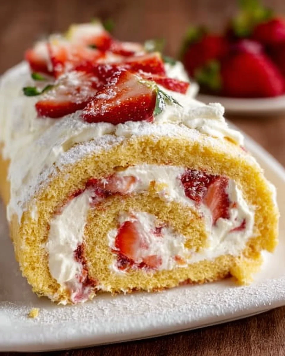 Strawberry Roll Cake