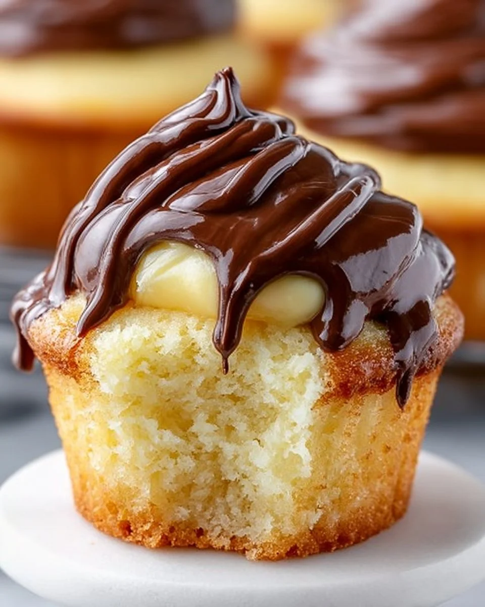Boston Cream Pie Cupcakes